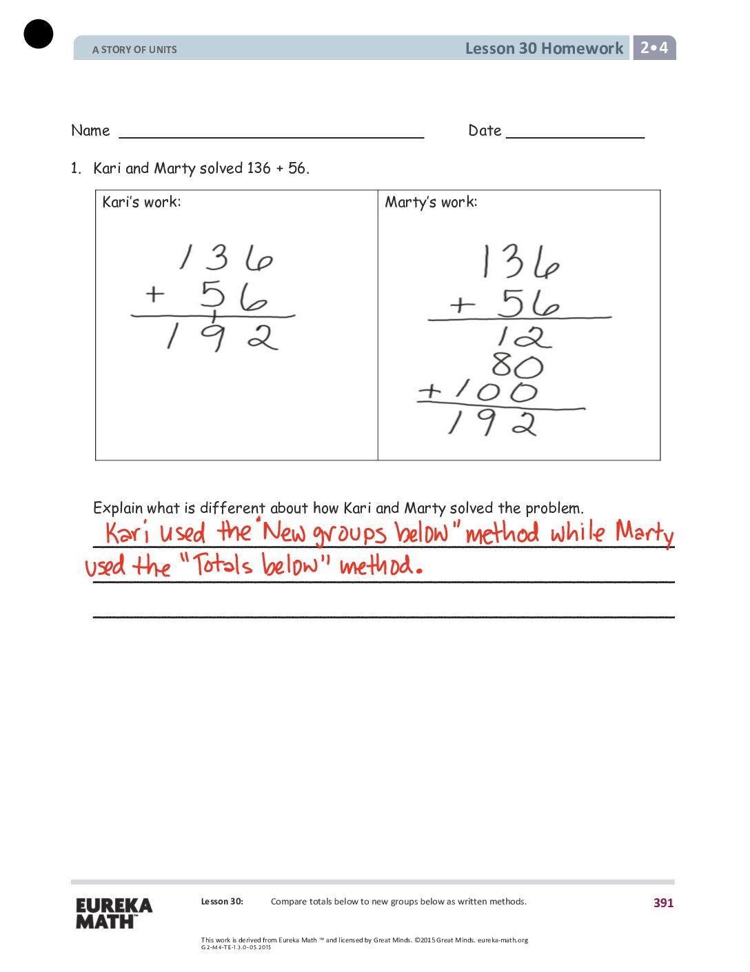 Gr2 M4 Homework Solutıons Lesson 30