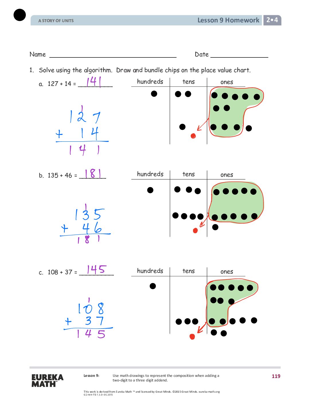 Gr2 M4 Homework Solutıons Lesson 9