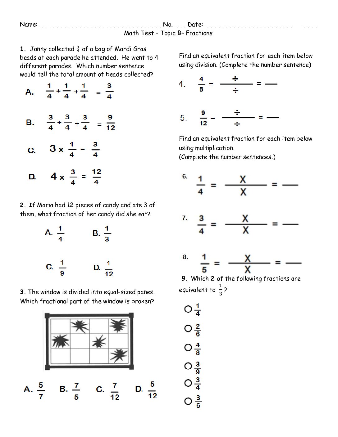 Gr4 Mod5 Fractions Topicb Test2015