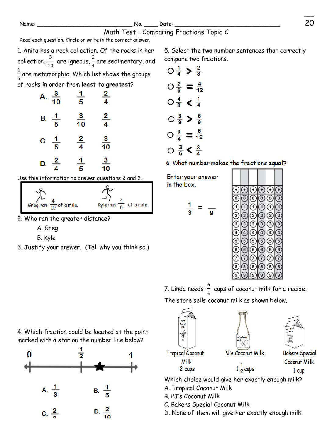 Gr4 Mod5 Fractions Topicctest2015