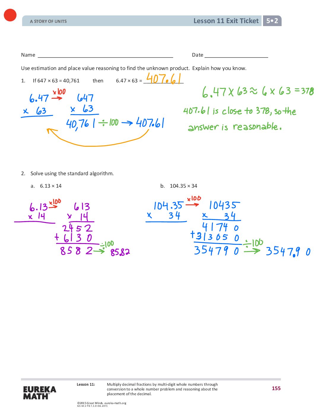 Gr5 M2 Exitticket Lesson 11