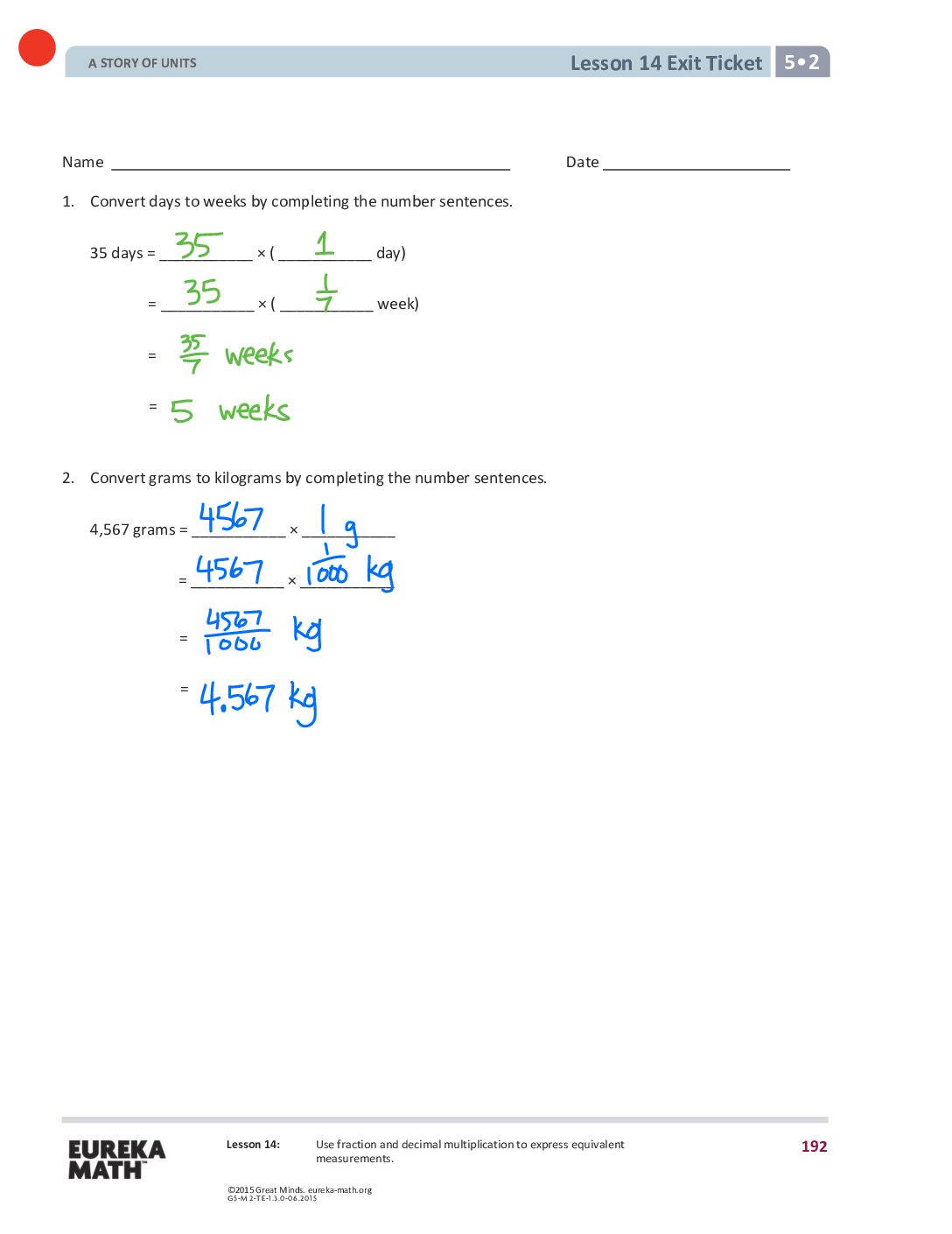 Gr5 M2 Exitticket Lesson 14