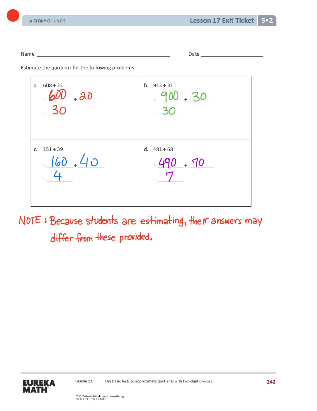 Gr5 M2 Exitticket Lesson 17