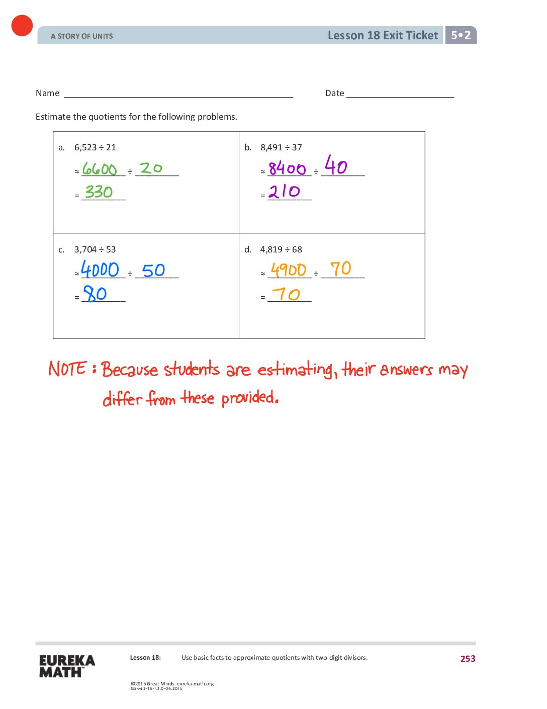 Gr5 M2 Exitticket Lesson 18