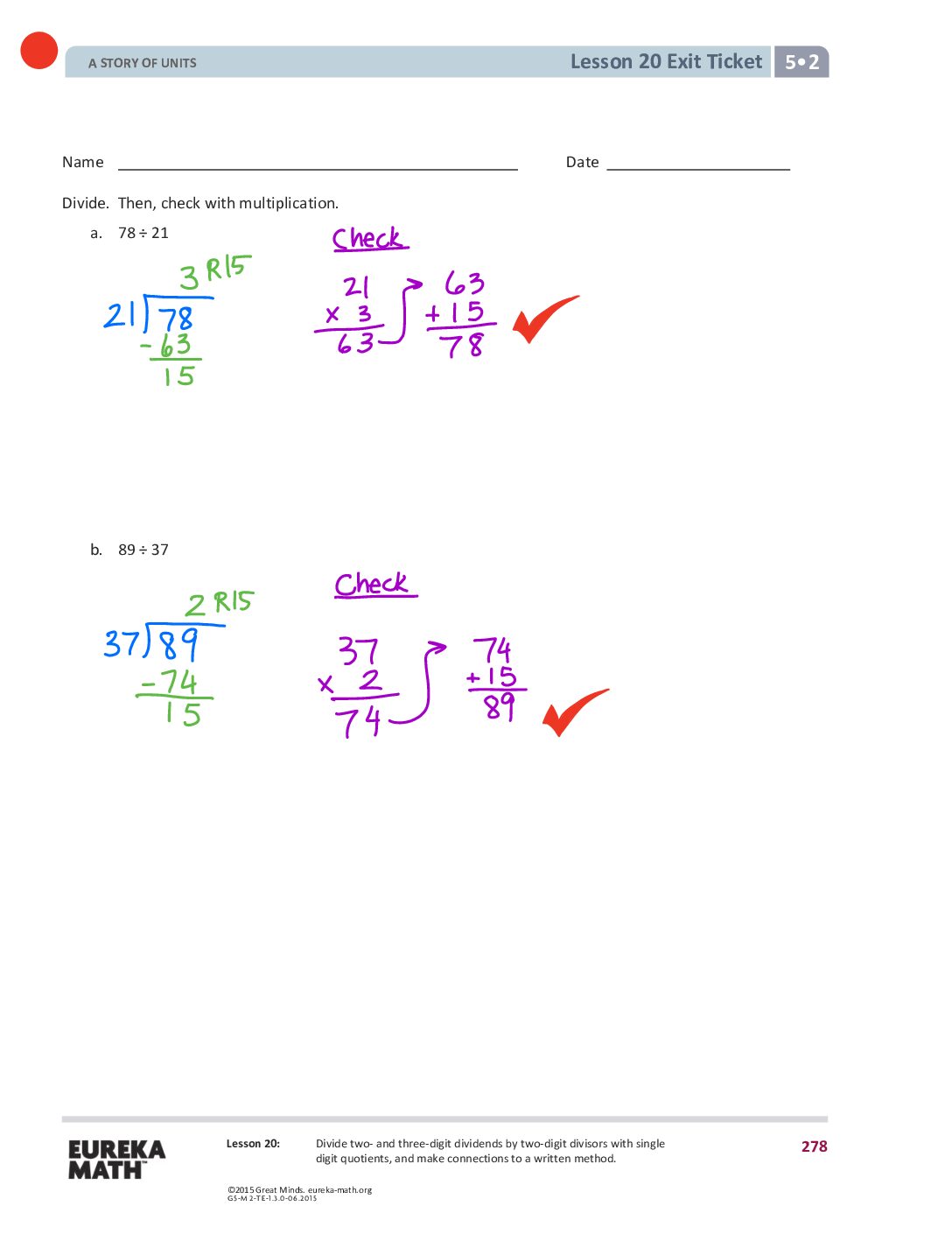 Gr5 M2 Exitticket Lesson 20