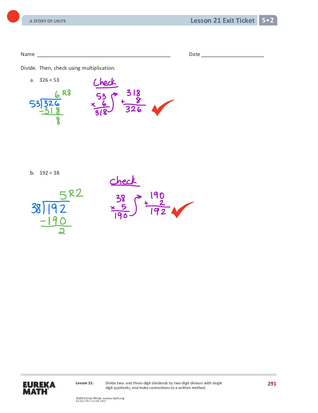 Gr5 M2 Exitticket Lesson 21