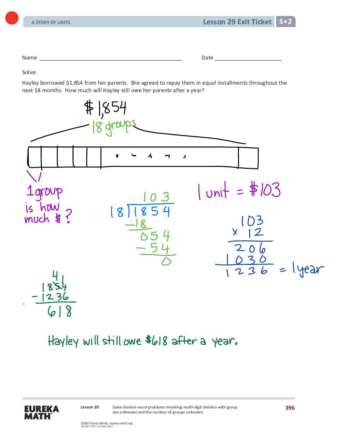 Gr5 M2 Exitticket Lesson 29