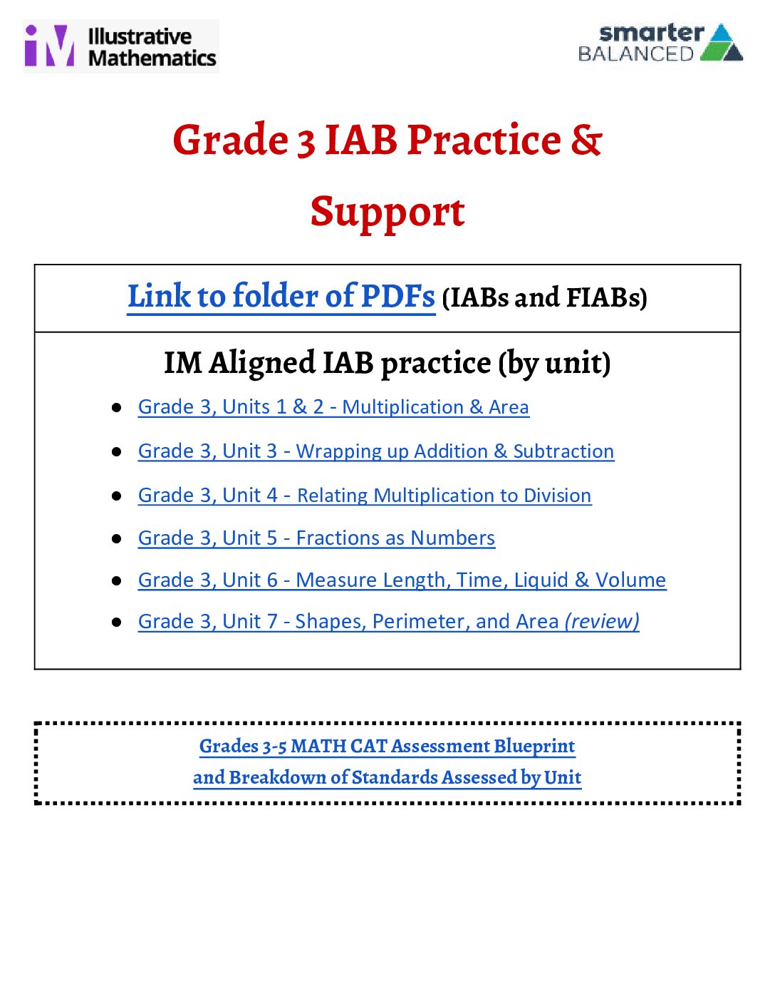 Grade 3 Iab Practice & Support