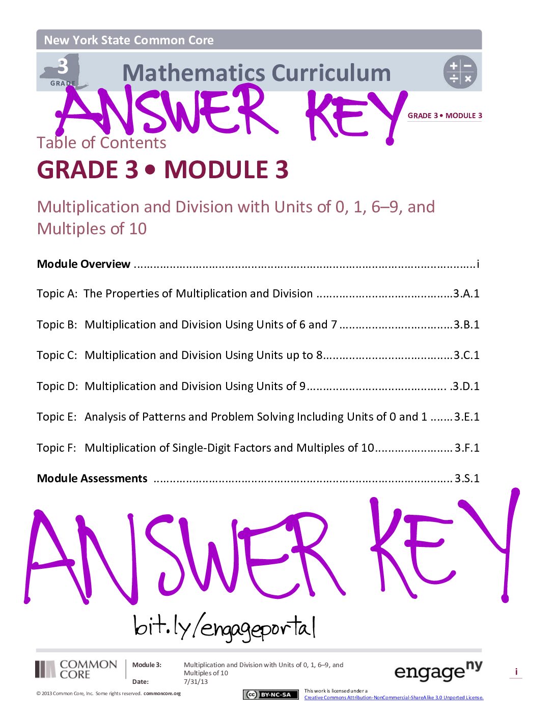 Grade 3 Module 3 Solutions Updated 2020 12 30
