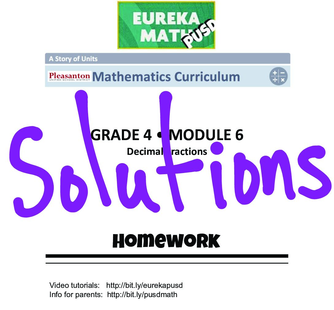 Grade 4 Module 6 Hw Solutions Updated 3 19 2018