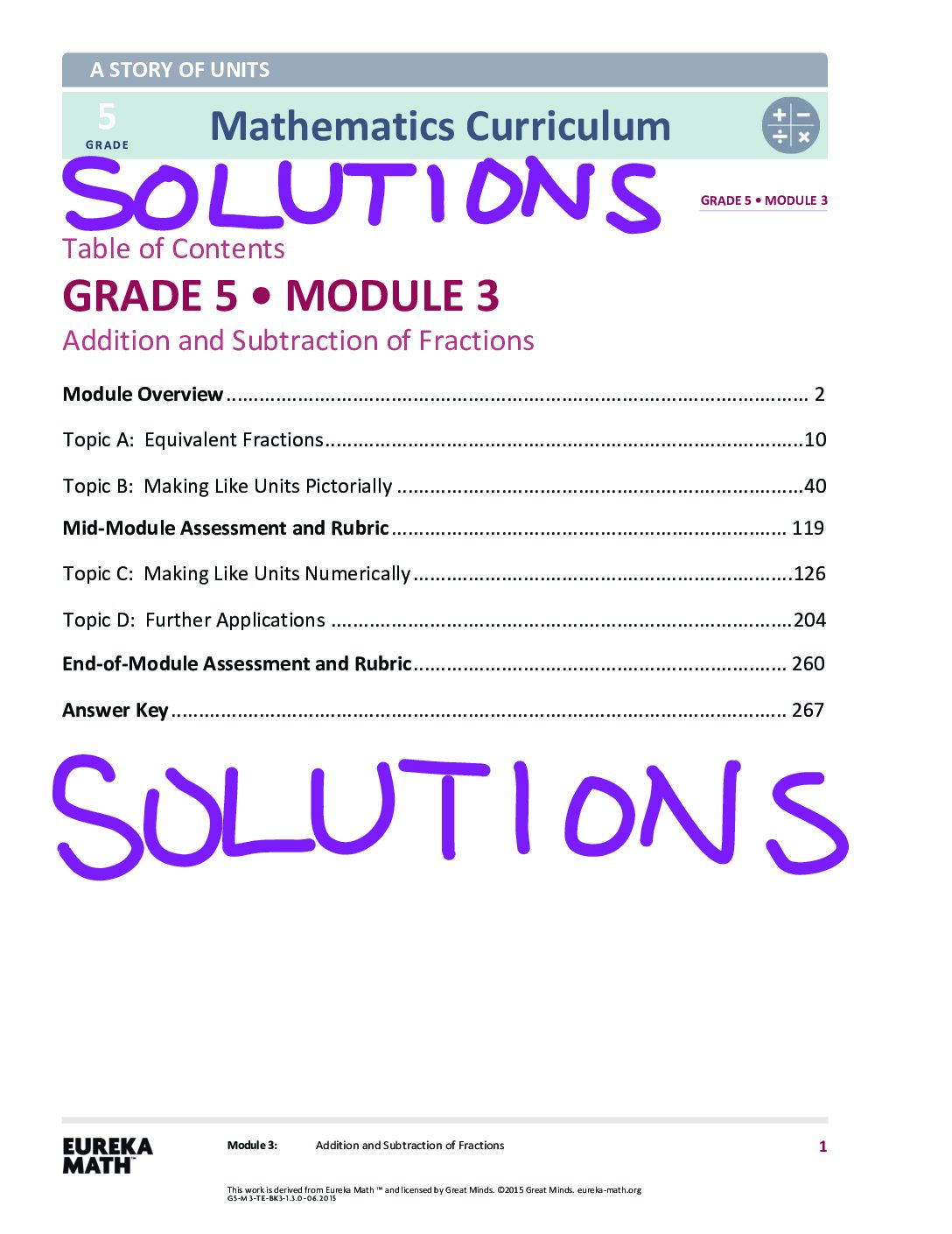 Grade 5 Module 3 Solutions Updated 01 30 2018