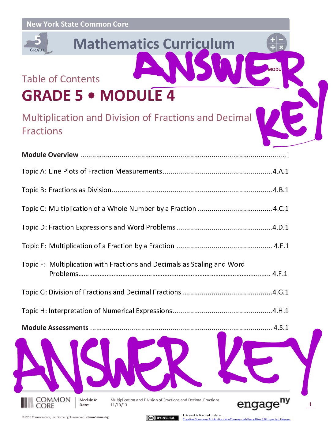 Grade 5 Module 4 Solutions Updated 10 26 17
