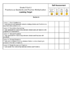 Grade 5 Unit 2 I Can Self Assessment