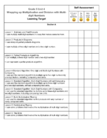 Grade 5 Unit 4 Wrapping Up Multiplication And Division With Multi Digit Numbers I Can Self Assessment