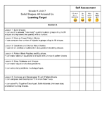 Grade K Unit 7 Solid Shapes All Around Us I Can Self Assessment