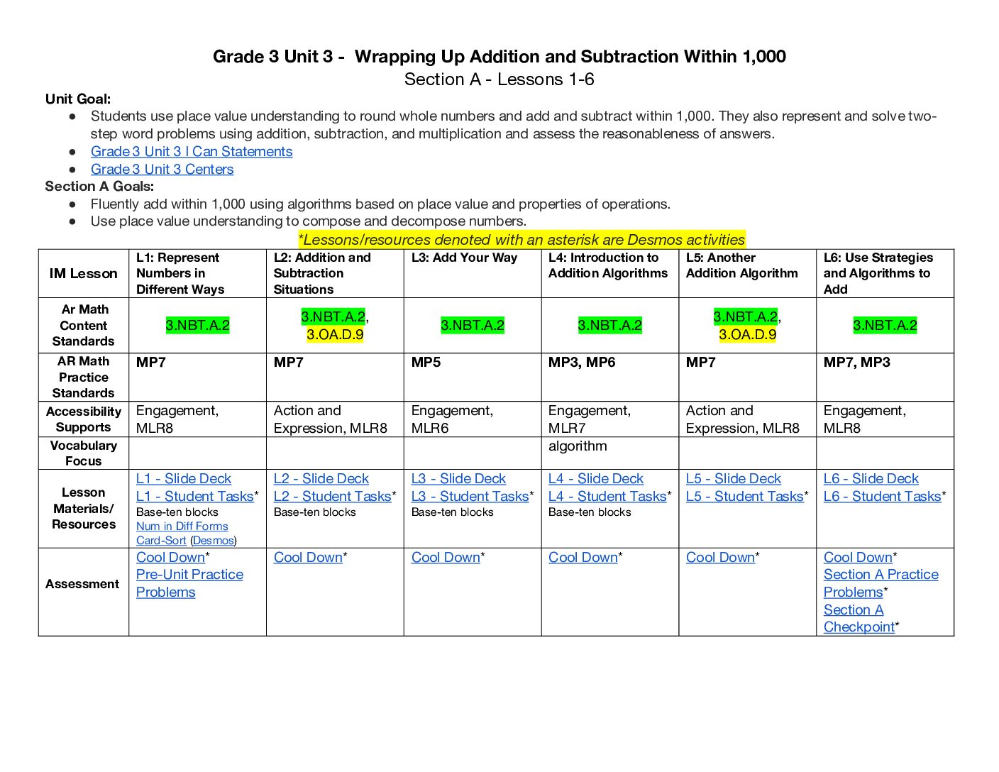 Im Curriculum Alignment 3.3