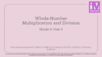 Im Gr.5 Unit 4 Whole Number Multiplication And Division