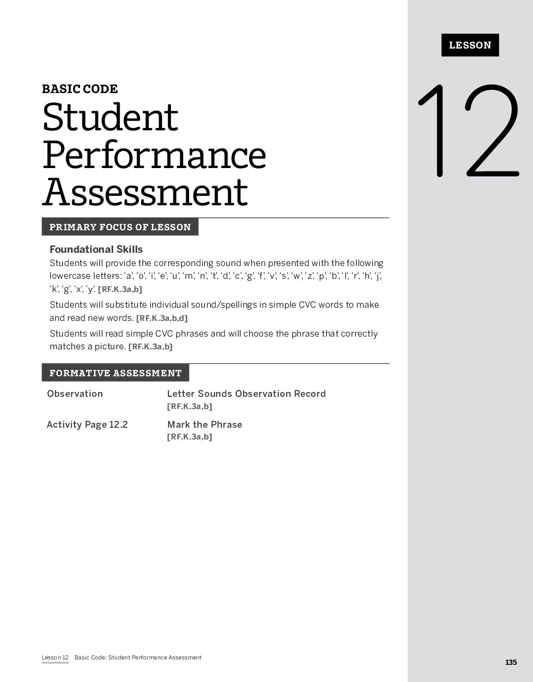 K U5 Assessment Directions & Student Pages