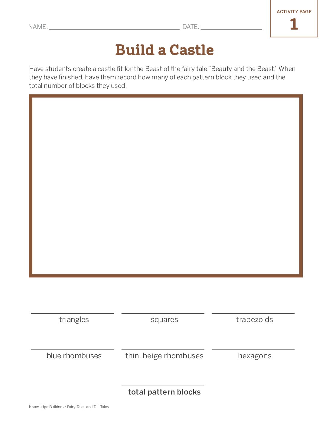 Knowledge Builder G2D1 Activity Pages