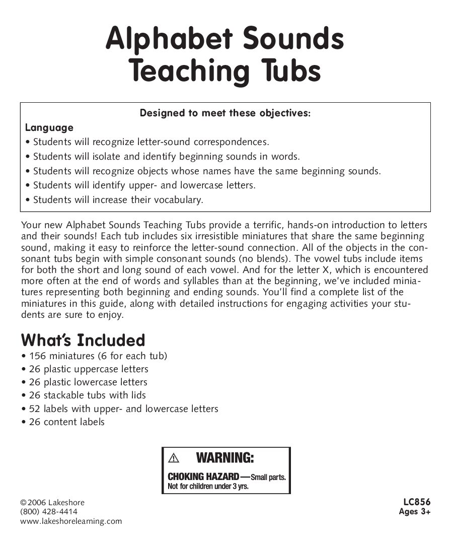 Lc856 Alphabet Tubs