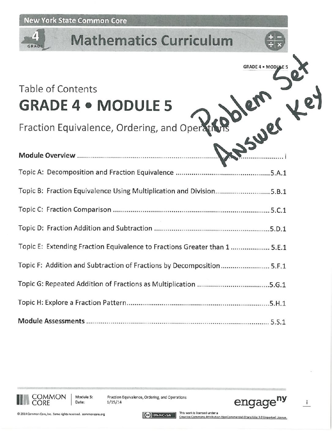 Math 4 5 Problem Set Answer Key
