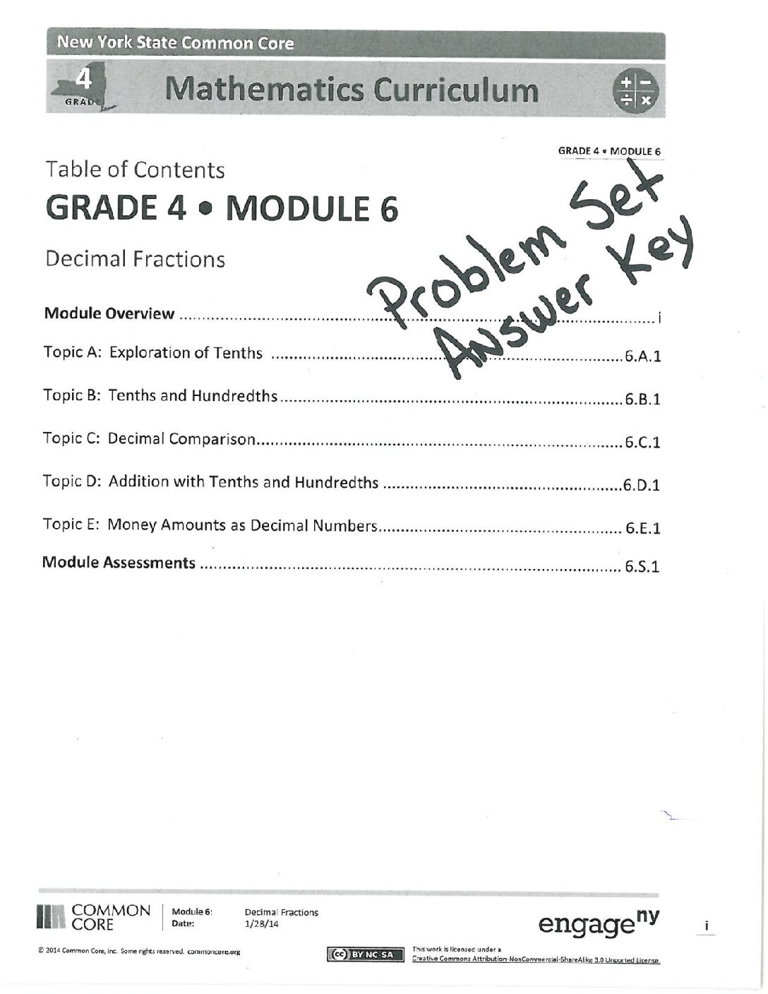 Math 4 6 Problem Set Answer Key