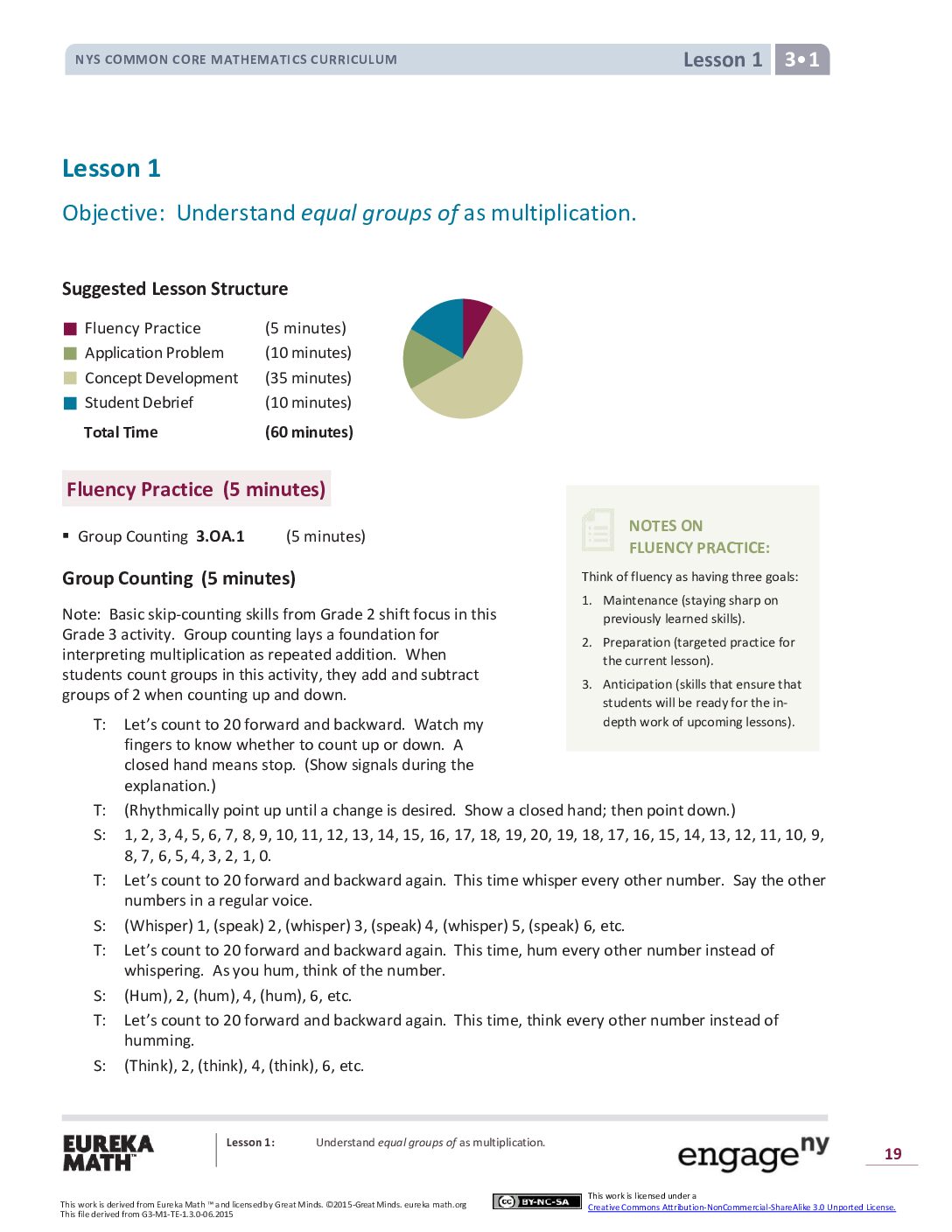 Math G3 M1 Topic A Lesson 1
