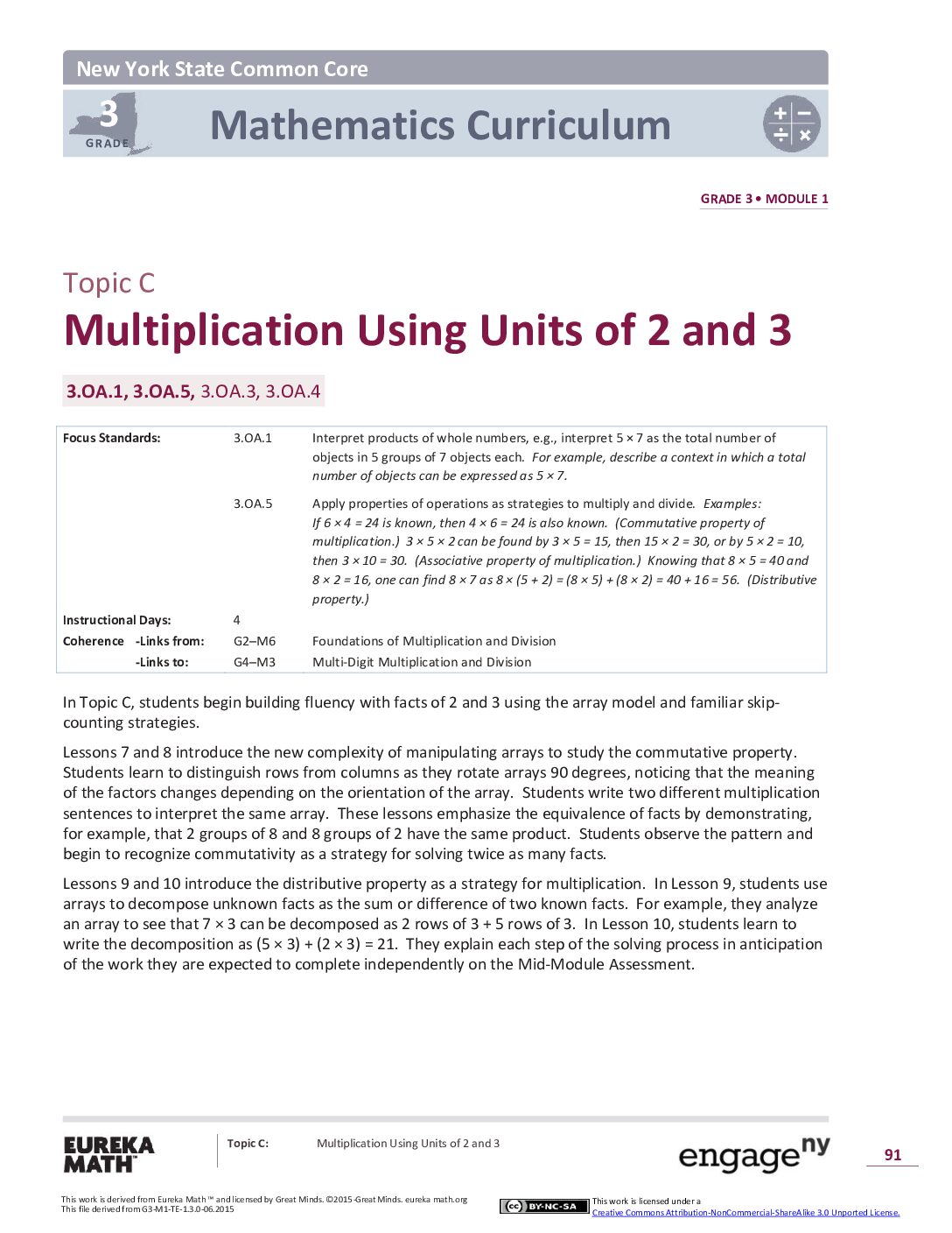 Math G3 M1 Topic C Overview