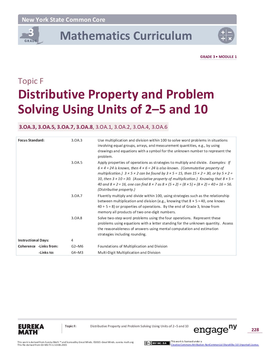 Math G3 M1 Topic F Overview