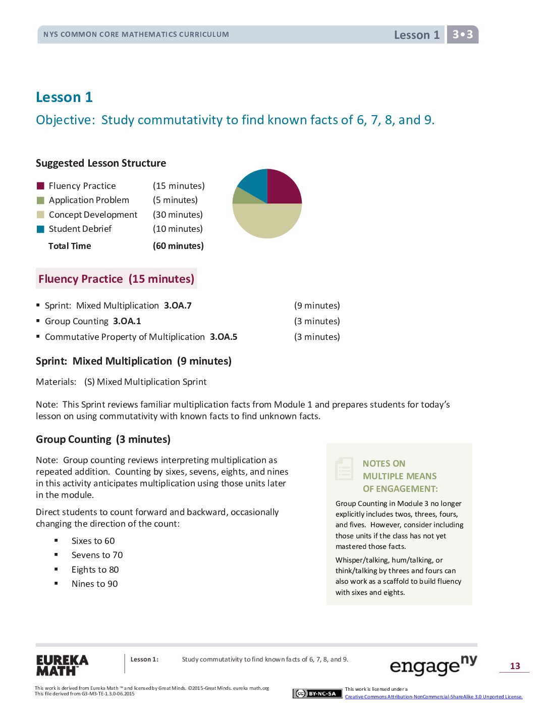 Math G3 M3 Topic A Lesson 1