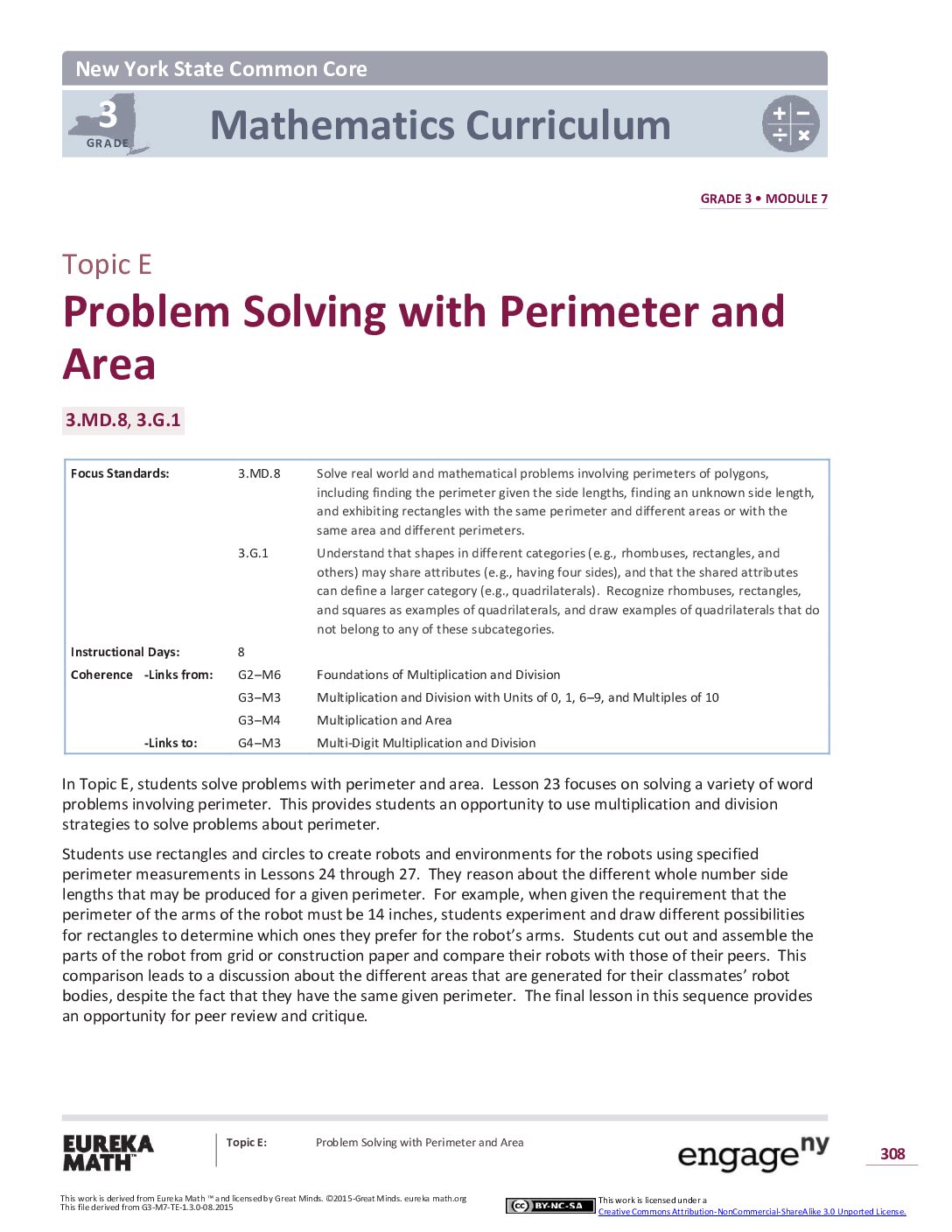 Math G3 M7 Topic E Overview