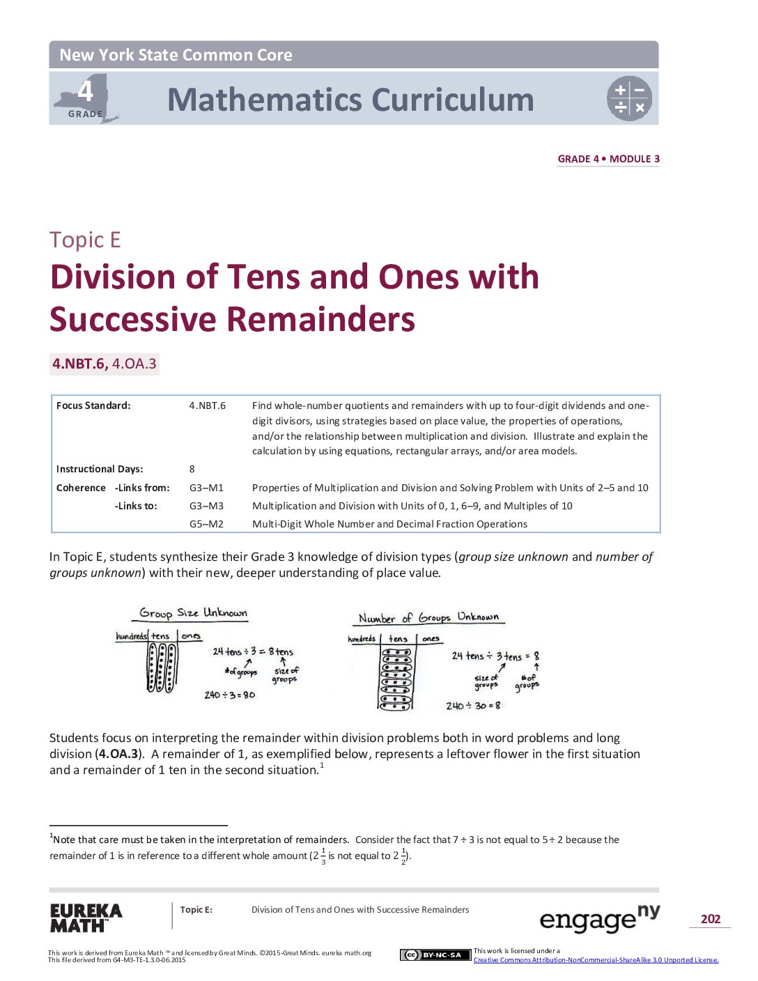 Math G4 M3 Topic E Overview