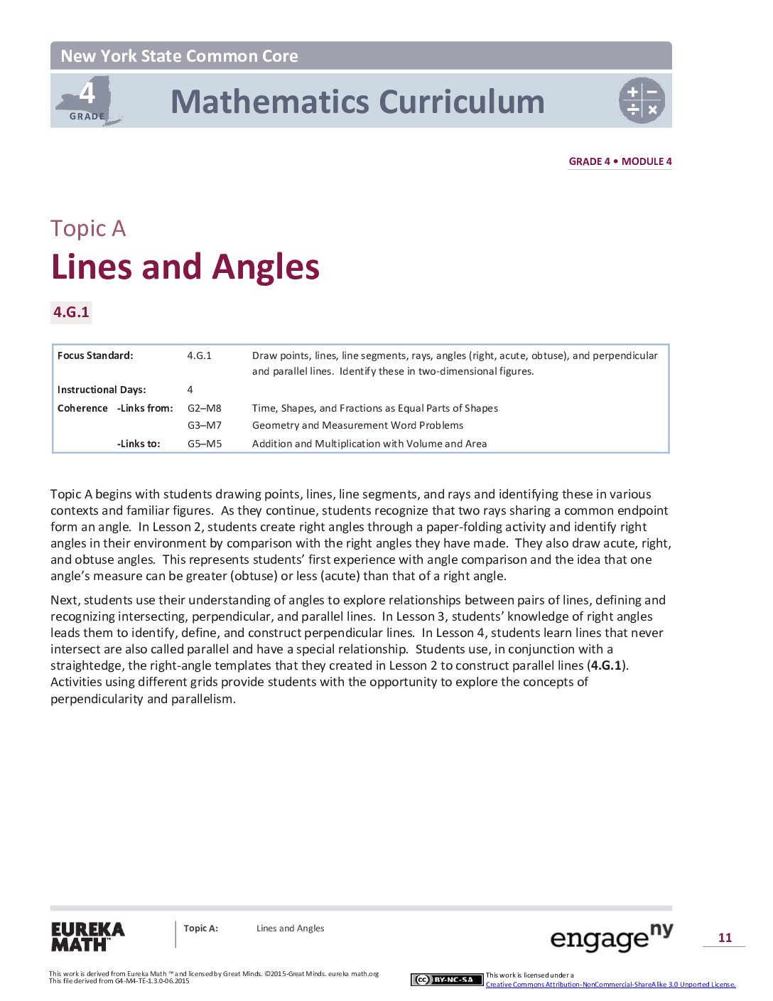 Math G4 M4 Topic A Overview