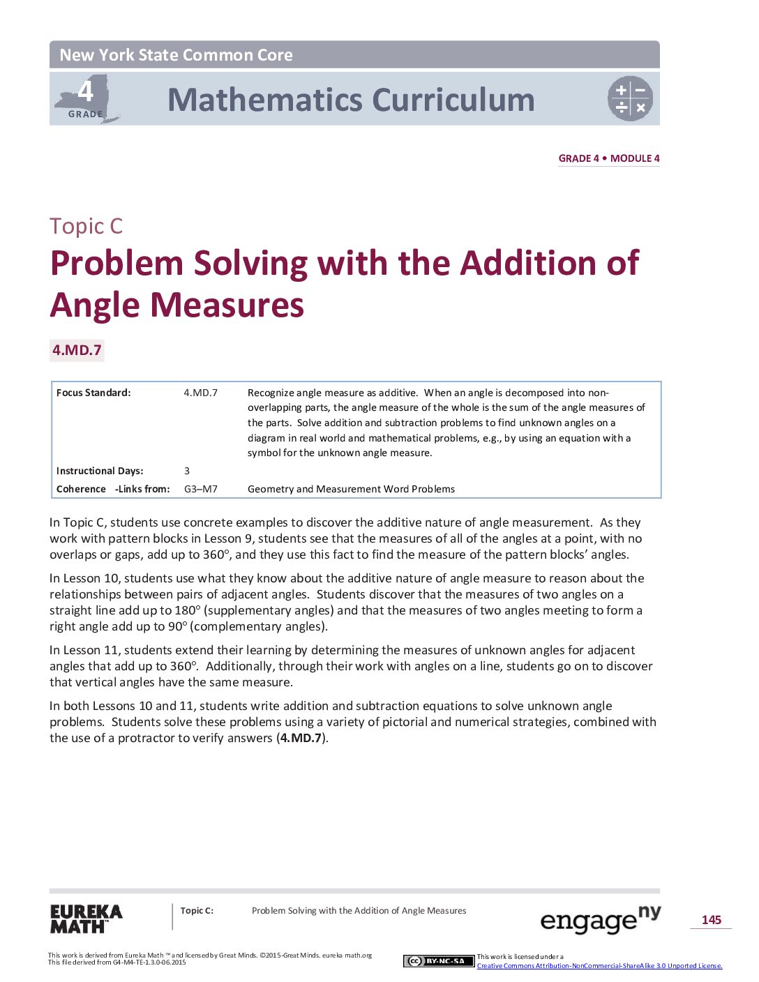 Math G4 M4 Topic C Overview