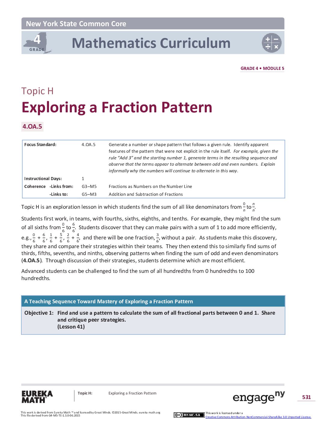 Math G4 M5 Topic H Overview