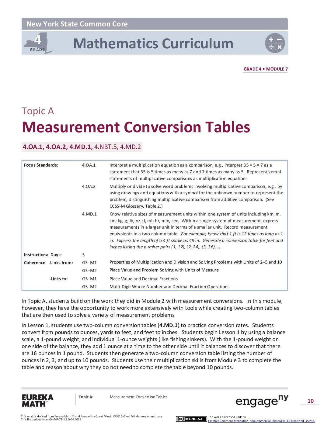 Math G4 M7 Topic A Overview