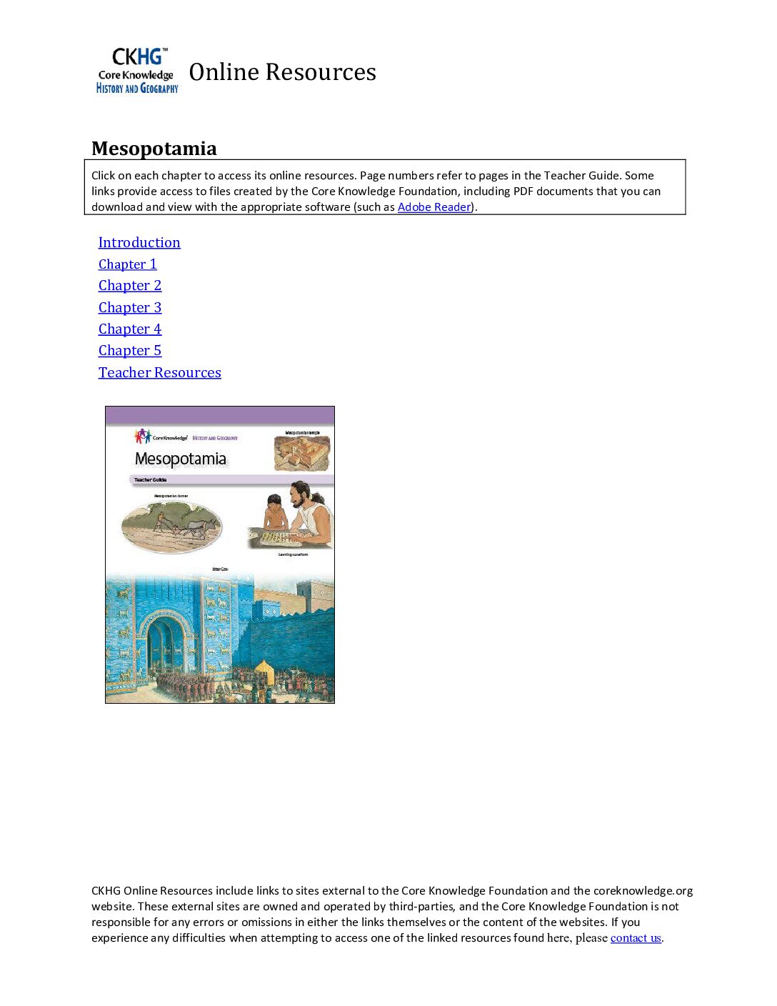 Mesopotamia Online Resources
