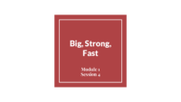 Module 1 Session 4 – Big, Strong, Fast