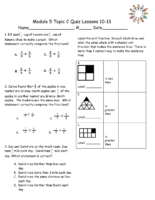 Module 5 Topic C Quiz Lessons 10