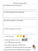 Narrative Writing Checklist