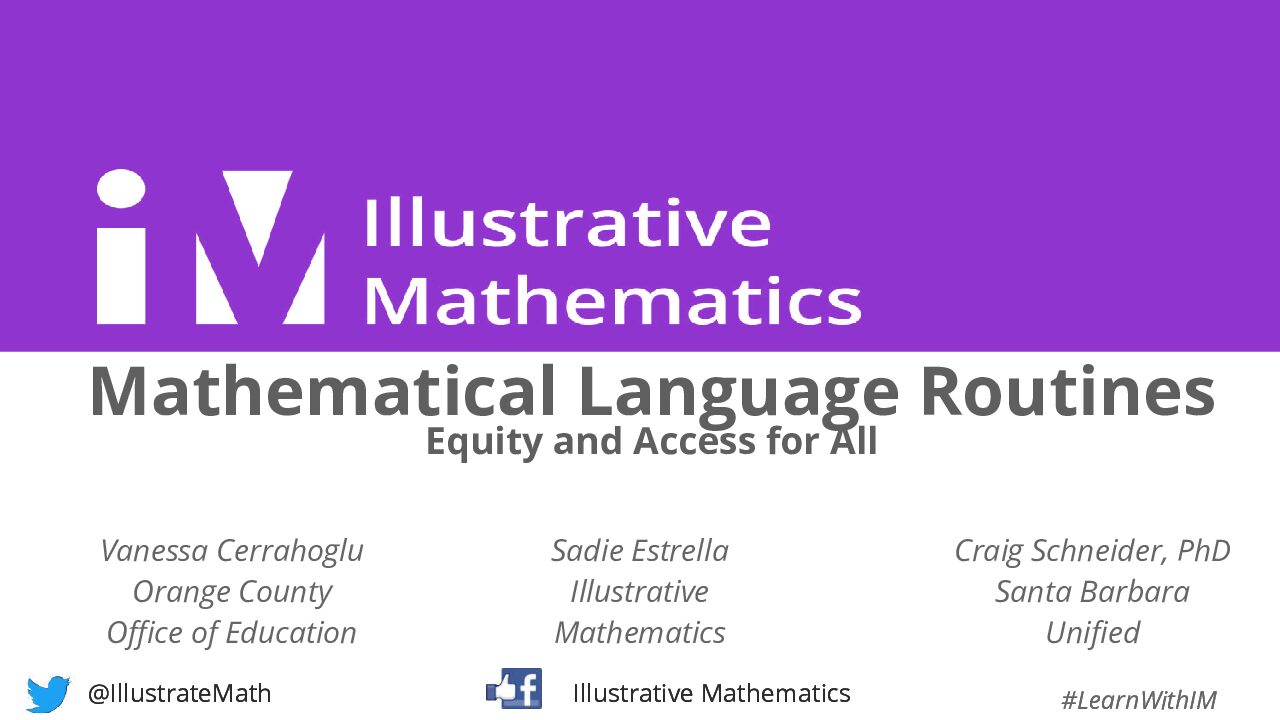 Ntcm 2018 Mathematical Routines Language Presentation