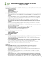 Outcomes And Indicators For High School Math