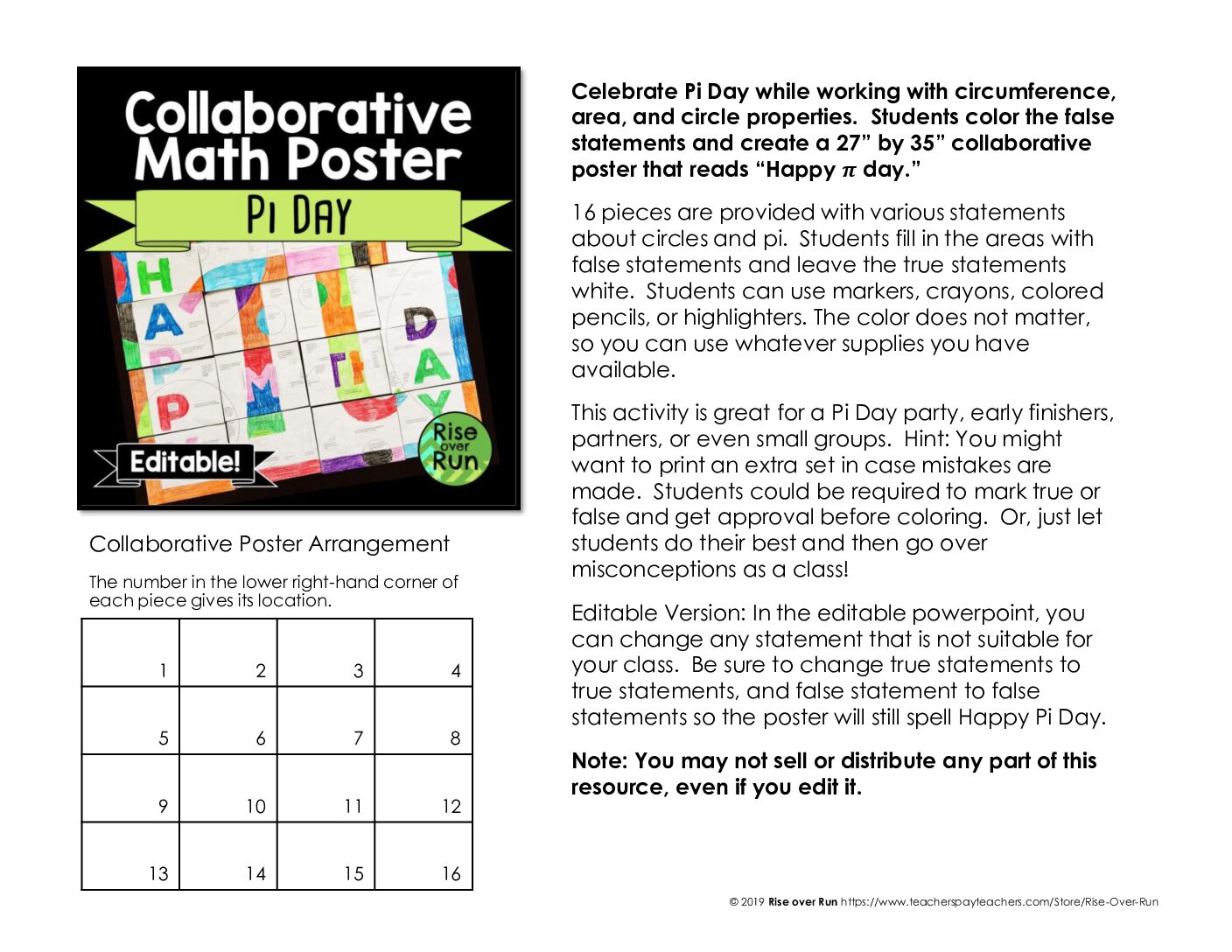 Pi Day Collaborative Poster