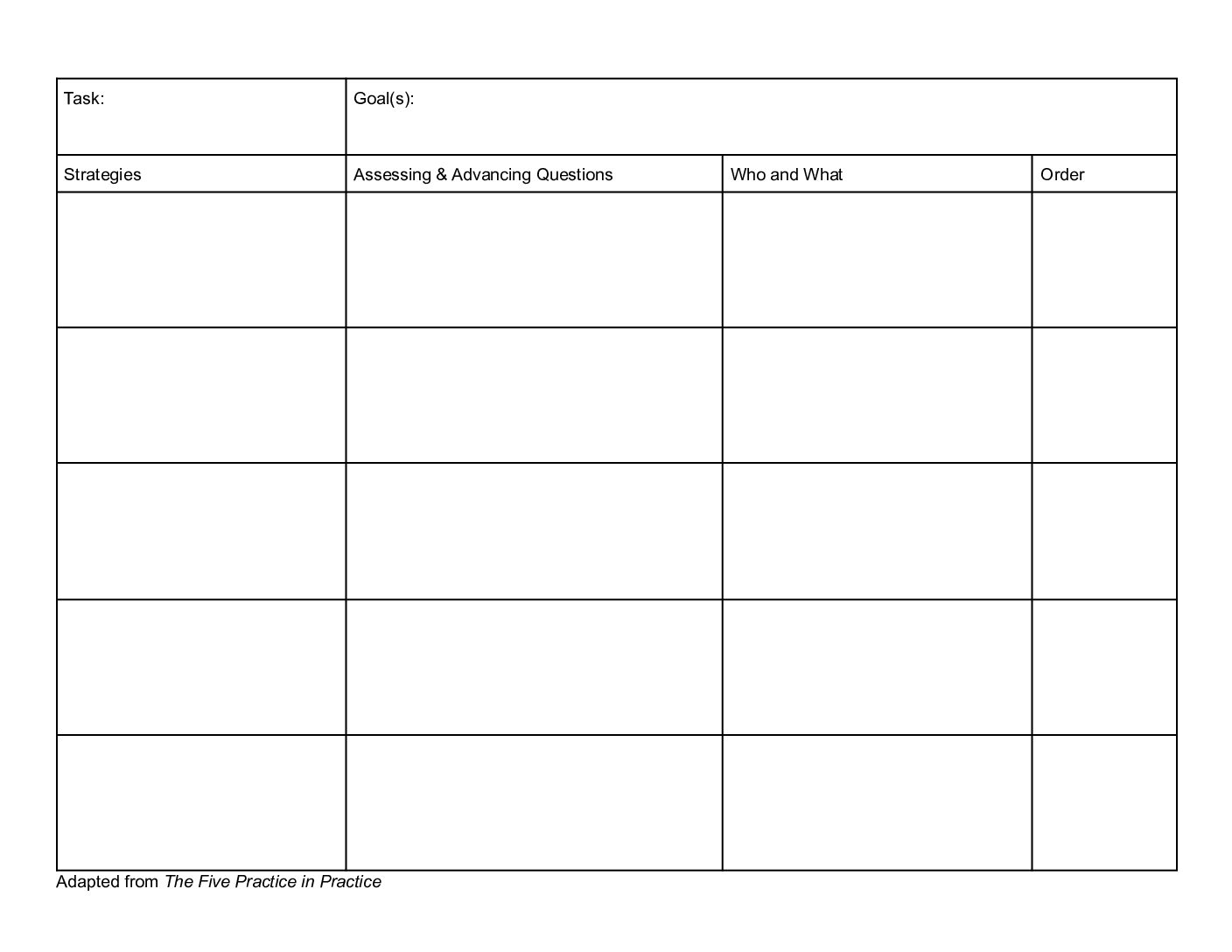 Planning Tool