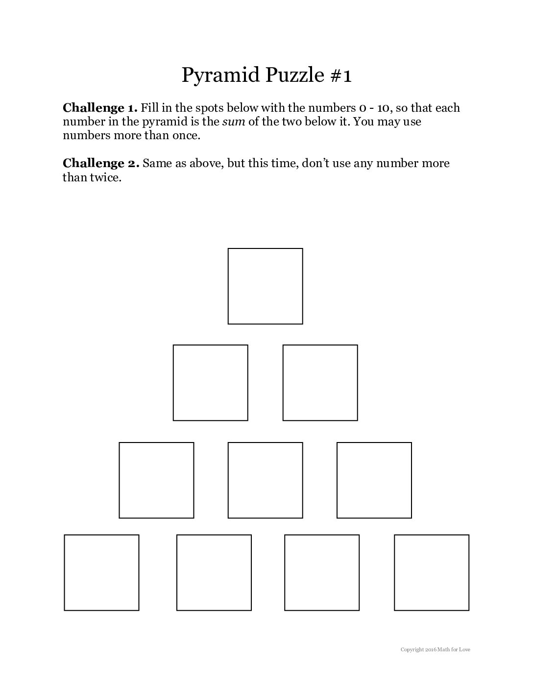 Problems Puzzle-Puzzles