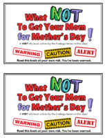 Revısed What Not To Get Your Mom For Mother’s Day! Full Or Half Page