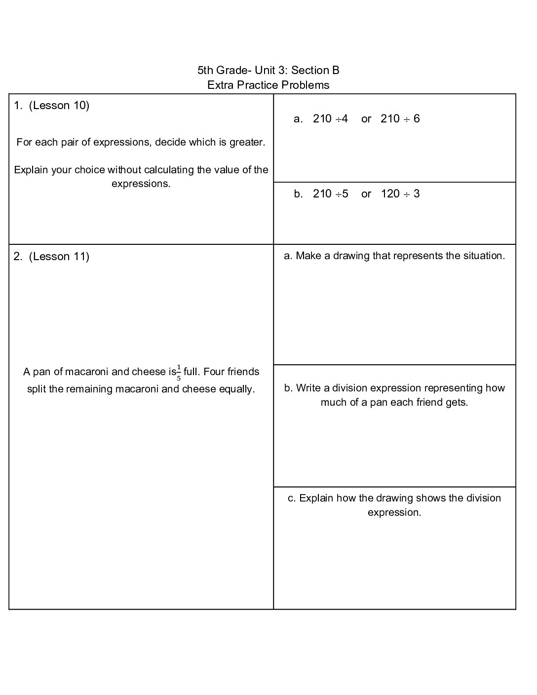 Section B Extra Practice Problems