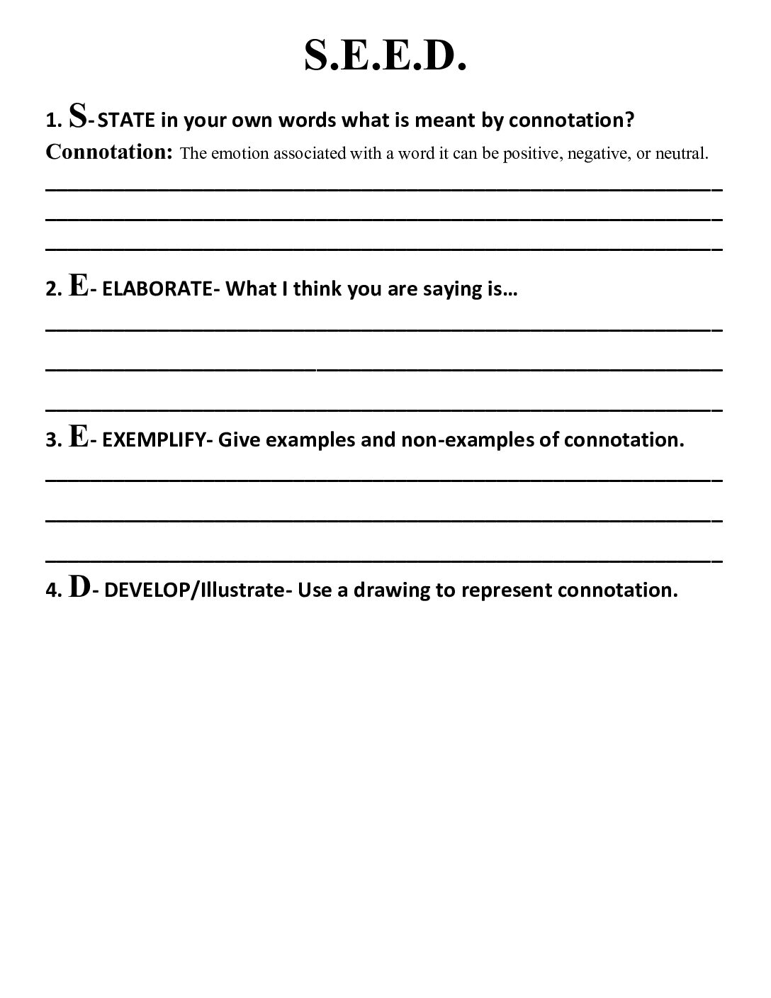 Seed Connotation Howes