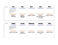 Summer School Schedule