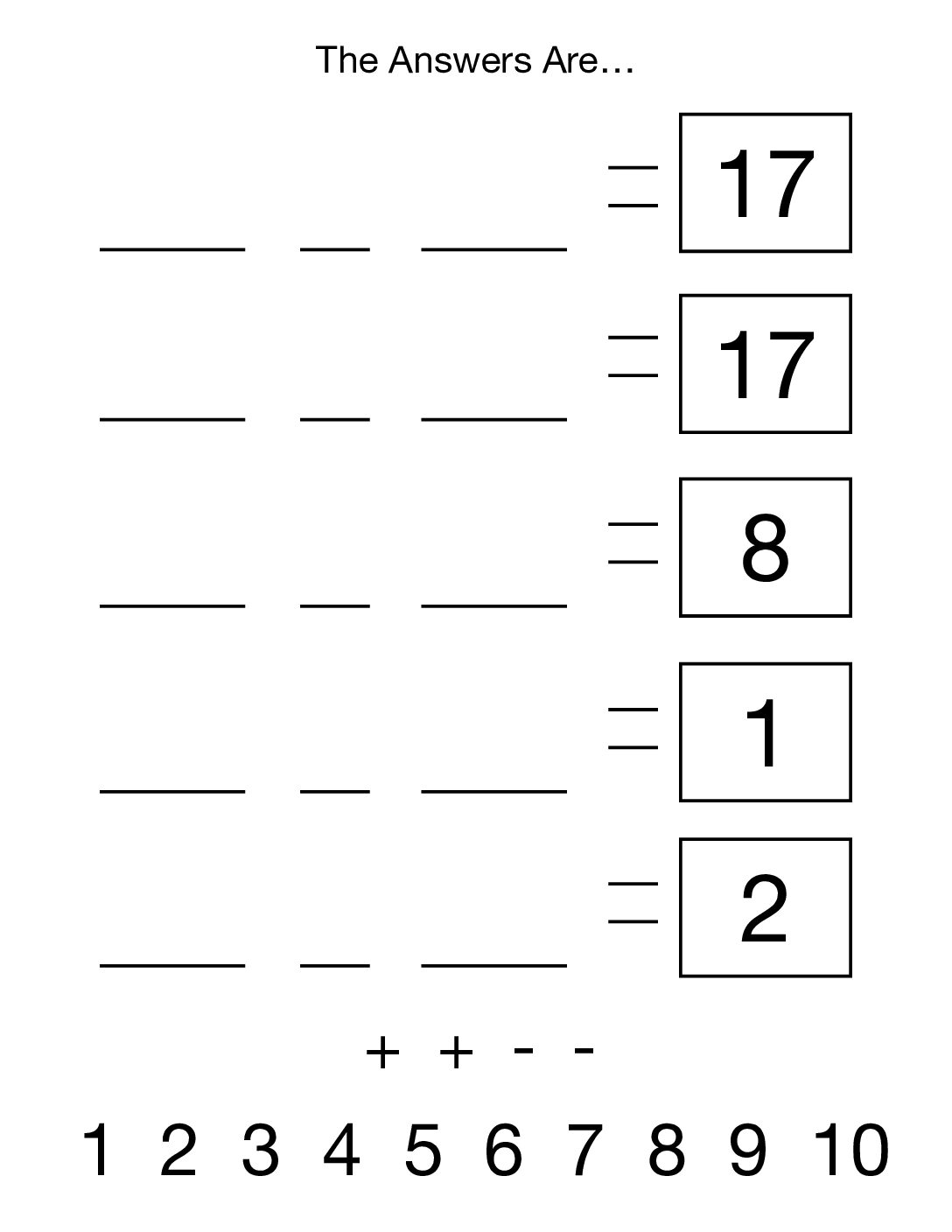 The Answers Are #1